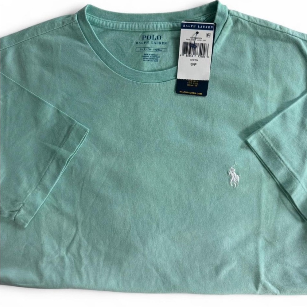 Polo by Ralph Lauren Men’s Dip-Dye Mint Green Short Sleeve Crew Tee Small